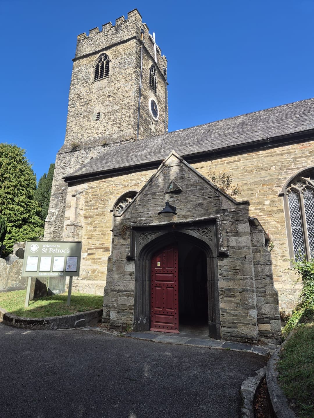 St Petroc's Church tower and porch, Padstow